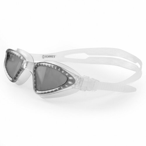 Очки для плавания TORRES Fitness, SW-32218CS, дымчатые линзы, серая оправа очки детские для плавания torres junior sw 32212sb дымчатые линзы серая оправа