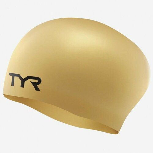 фото Шапочка для плавания tyr long hair wrinkle-free silicone cap (710 желтый, o/s)