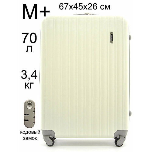 чемодан ananda 55 л размер m коричневый Чемодан ANANDA, 70 л, размер M+, белый