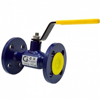 фото Кран шаровой с фланц. соединением стандартнопроходной D15 Ру40 ст20 Ci