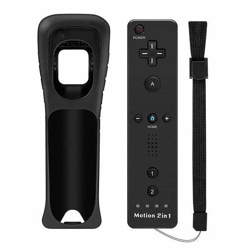 комплект геймпадов remote plus nunchuk черного цвета wii wiiu Геймпад пульт Wii Remote Plus + Чехол черный