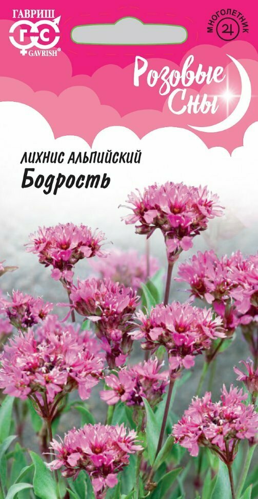 Гавриш Лихнис альпийский Бодрость серия Розовые сны 005 гр малиновый