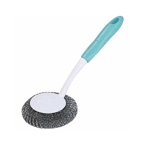 Губка для мытья посуды С рукояткой металл SM-05(20,10)СПБ