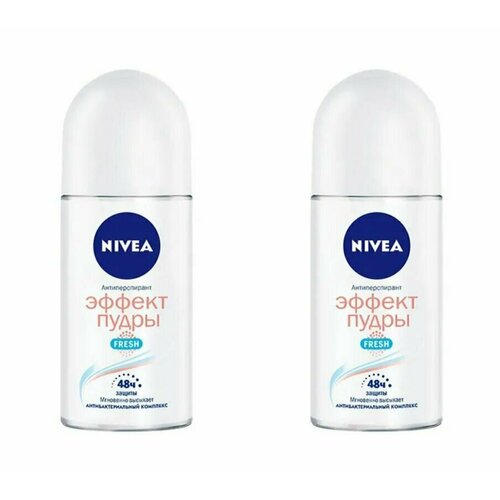 Nivea Дезодорант женский Fresh Эффект пудры, 50 мл, 2 штуки nivea дезодорант женский эффект пудры 50 мл 2 шт