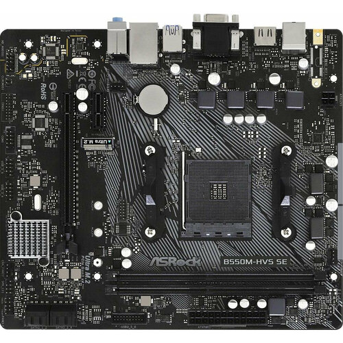 Asrock Материнская плата Asrock B550M-HVS SE Soc-AM4 AMD PRO565 2xDDR4 mATX AC97 8ch71 GbLAN RAIDVGAHDMI 12002₽