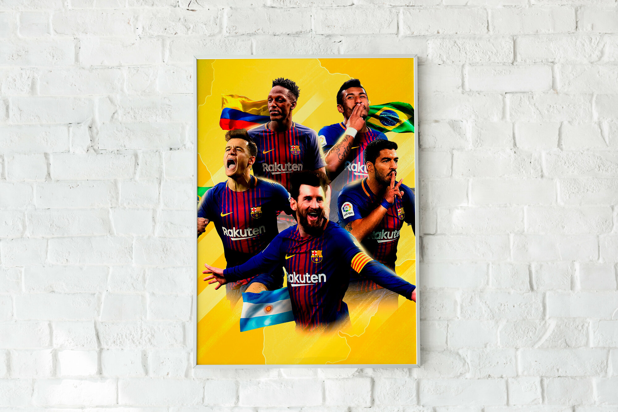 Плакат Месси/Футбол/ Плакат на стену 30х42 см / Постер формата А3