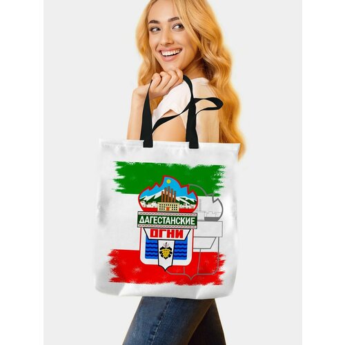 фото Сумка шоппер , белый филя флаги