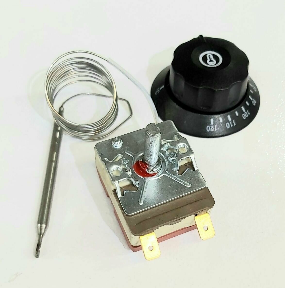 Термостат для кипятильника EC 20A/250V/1,0m/23mm/ 30-120С с ручкой