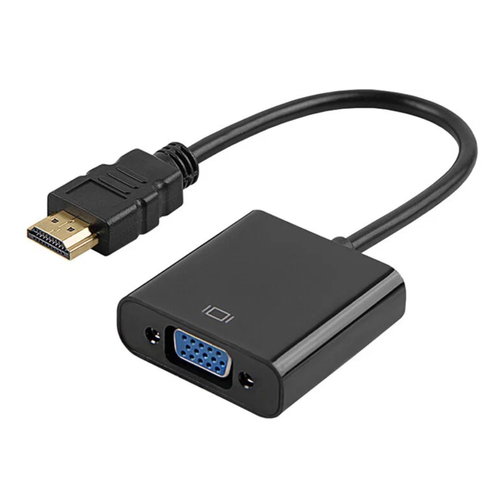 Переходник адаптер HDMI - VGA / кабель для видеокарты, монитора, проектора / конвертер, Cantell Черный
