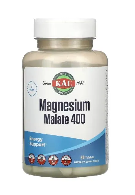 Таблетки KAL Magnesium Malate, 212 г, 400 мг, 90 шт.