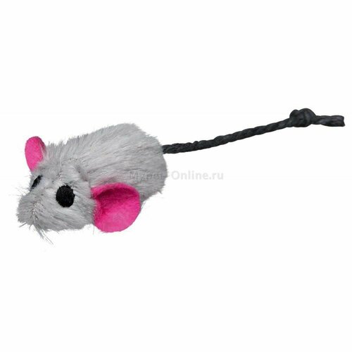 Игрушка для кошек Trixie Plush Mice, размер 5см. trixie trixie блестящие конфетки с кошачьей мятой 13 г