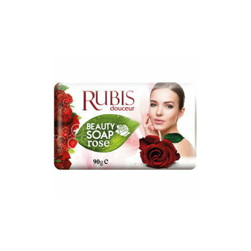 Мыло туалетное твердое RUBIS Роза 90гр