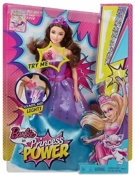 Интерактивная кукла Barbie Супер-принцесса Корин, 29 см, CDY62