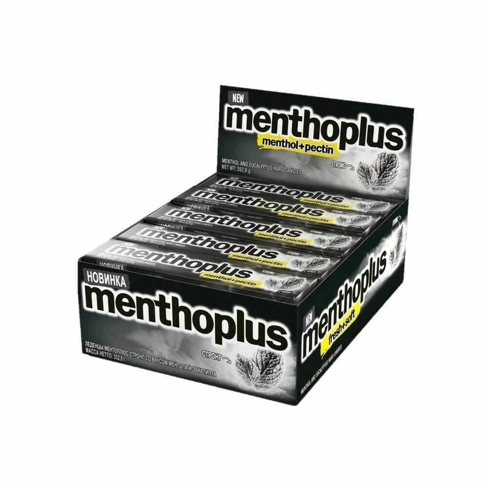 Леденцы Menthoplus STRONG освежающий вкус 29,4 г. набор 12 шт - фотография № 6