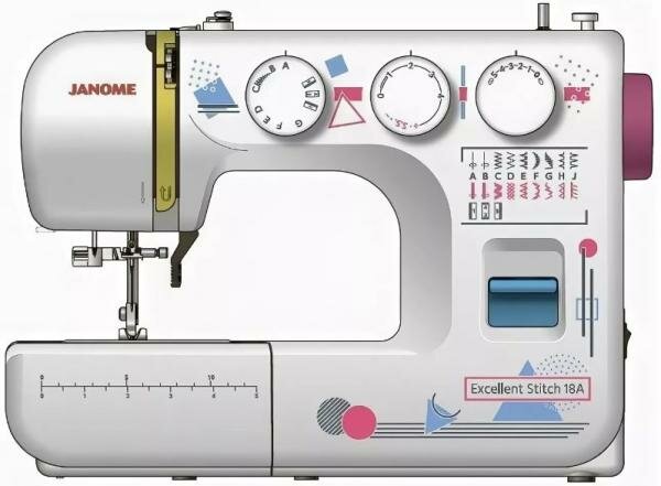 Швейная машина Janome Excellent Stitch 18A белый