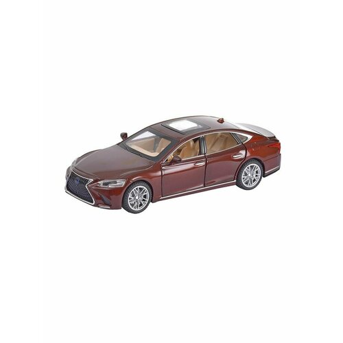 Модель машины Lexus LH500H 1/32 (16см) свето-звуковые эффекты, инерция, красный, 1 шт.