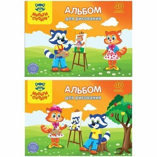 Альбом д/рис. 40 л. Приключения Енота с раскраской Мульти-пульти А40мкл_18048