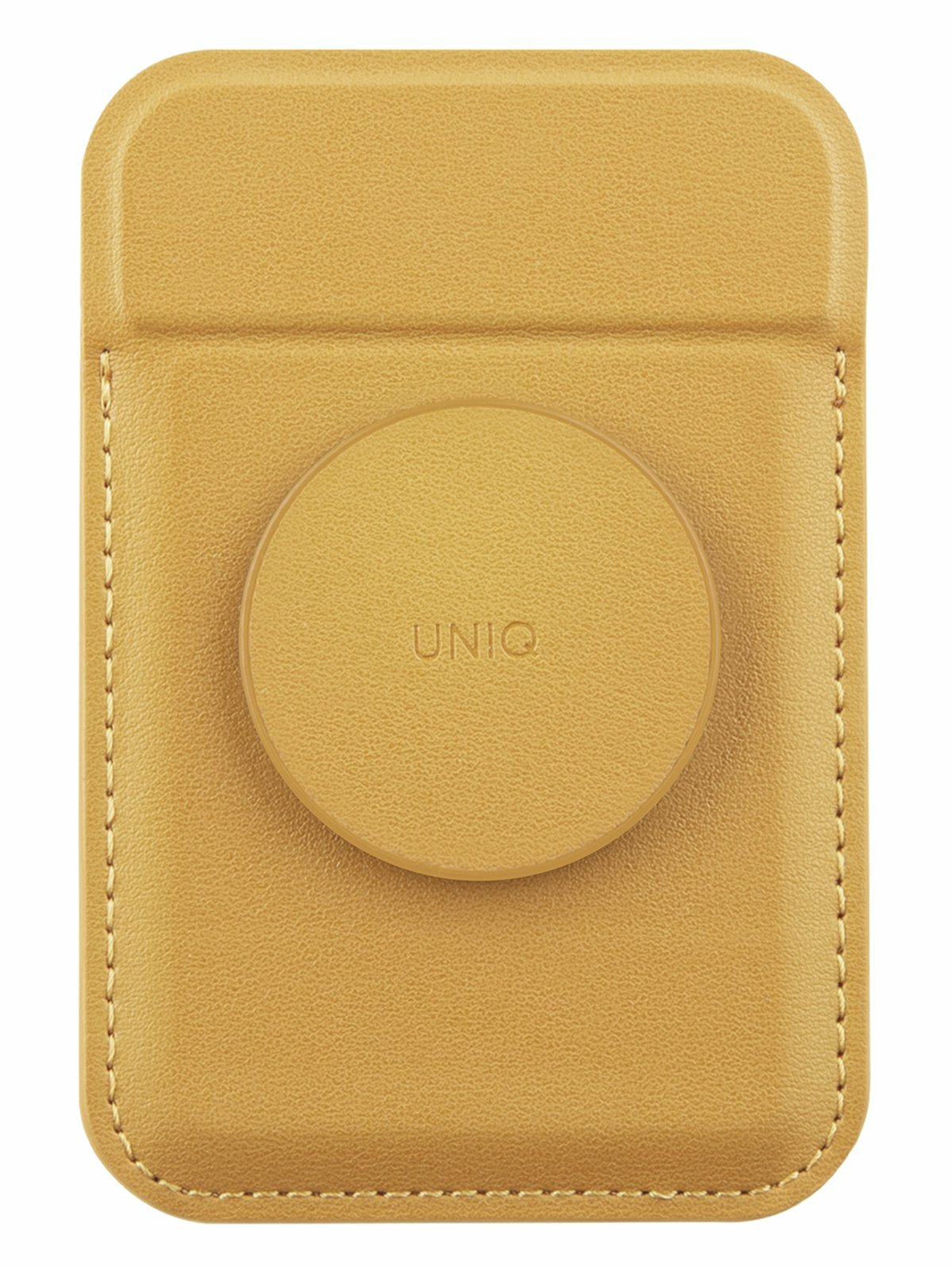 Uniq бумажник с функцией подставки для iPhone FLIXA Magnetic card holder Pop-out Grip-stand (Canary Yellow)