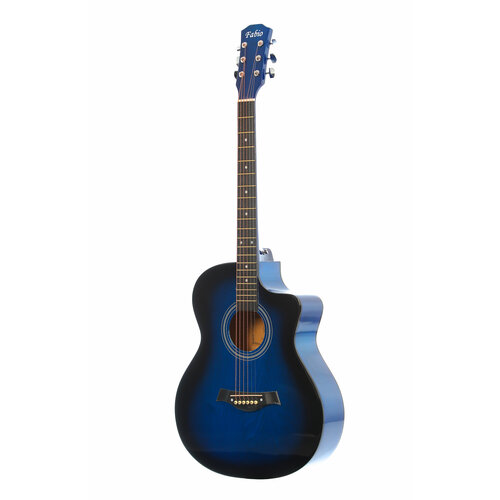 Акустическая гитара Fabio FB-JF40BG BLS/40дюймов/глянцевая/синяя санберст акустическая гитара голубая с рисунком размер 40 дюймов jordani j4040 skelet