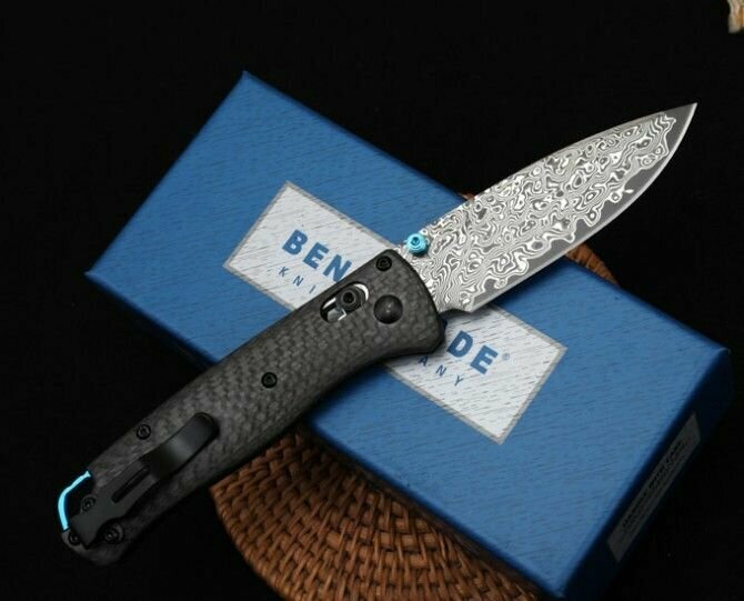 Складной нож 535-3 CARBON (Дамасская сталь )