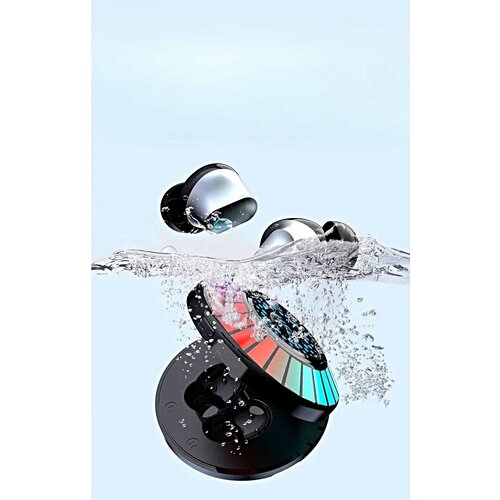 Беспроводные игровые наушники TWS K90 UFO Cенсорные Bluetooth наушники для смартфона Подсветка Зарядный кейс Черный 158900₽