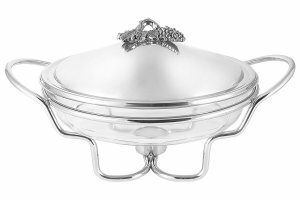 Блюдо с подогревом овальное Regent Silverware Винтаж, 3л - фото №3