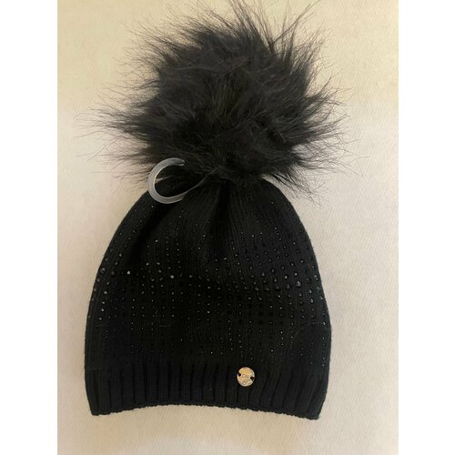 фото Шапка , размер 52, черный италия