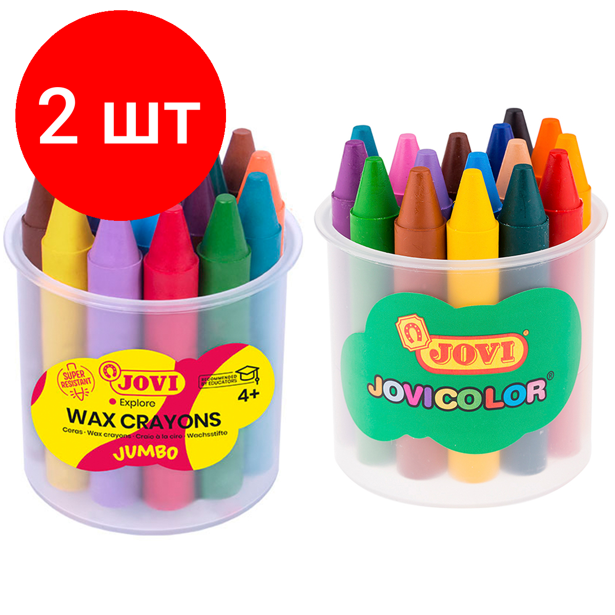 фото JOVI Карандаши восковые с точилкой 16 цветов 980/16