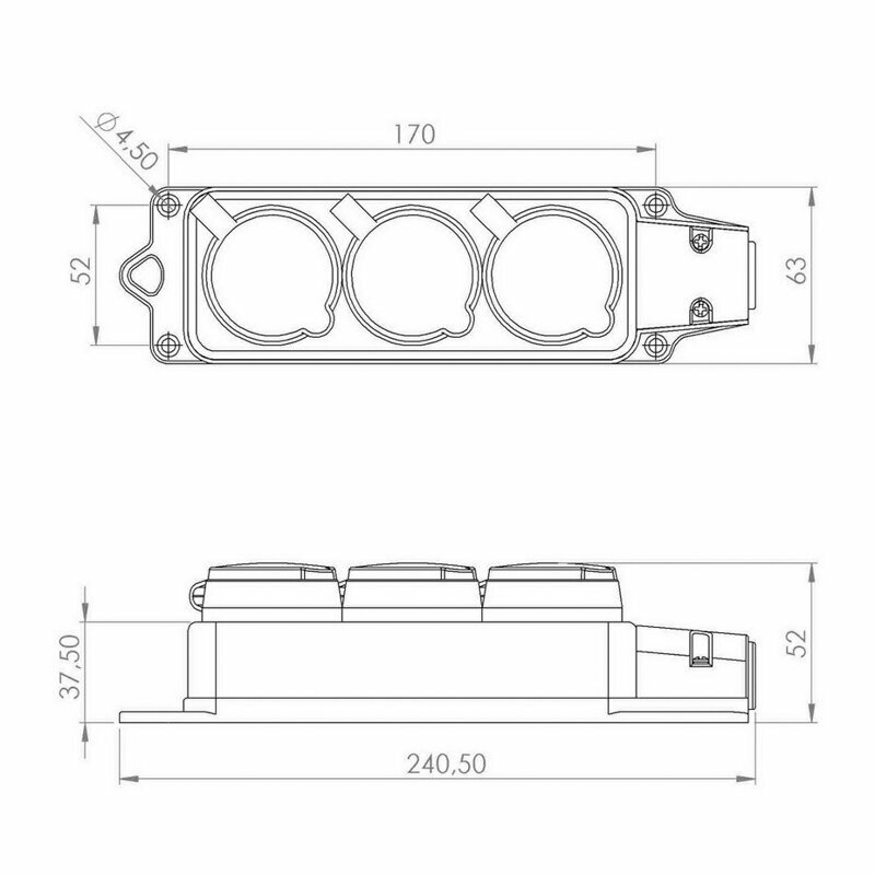 штепсельная розетка с заземлением 16а настенная с крышкой, 3поста, ip54(каучук) желтая,rexant, 111-1 - фото №13