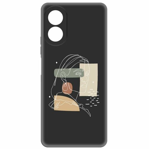 Чехол-накладка Krutoff Soft Case Уверенность для Oppo A18 черный чехол накладка krutoff soft case медвежонок для oppo a18 черный