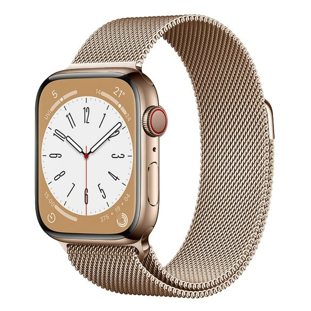 Ремешок миланcкий из нержавеющей стали Milanese Loop для Apple Watch 38/40/41 мм, на магните, розовое золото (10)