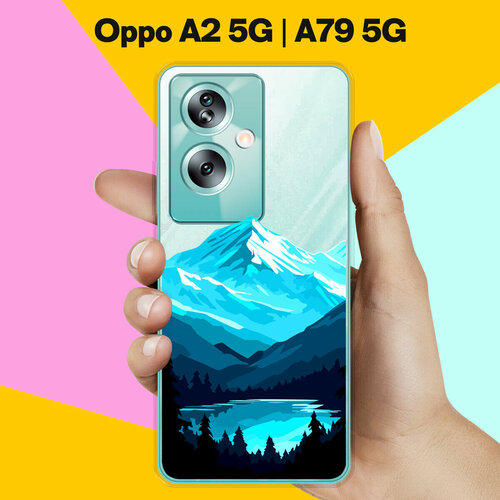 Силиконовый чехол на Oppo A2 5G / Oppo A79 5G Горное Озеро / для Оппо А2 5Джи / Оппо А79 5Джи силиконовый чехол на oppo a2 5g oppo a79 5g довольная лиса для оппо а2 5джи оппо а79 5джи