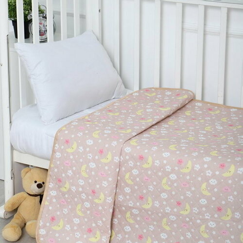 Покрывало Спокойной ночи 110х140см беж-роз бязь 120гм хл 100 1151₽