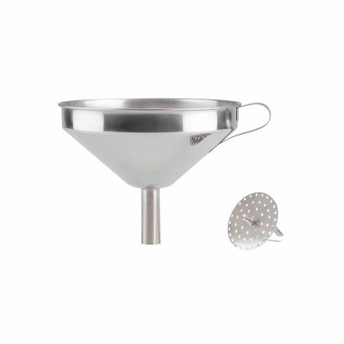 Воронка из нержавеющей стали с грубой фильтрацией, диаметр 15 см