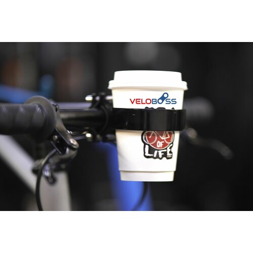 Держатель для стакана кофейной кружки на руль велосипеда 22-26мм черный