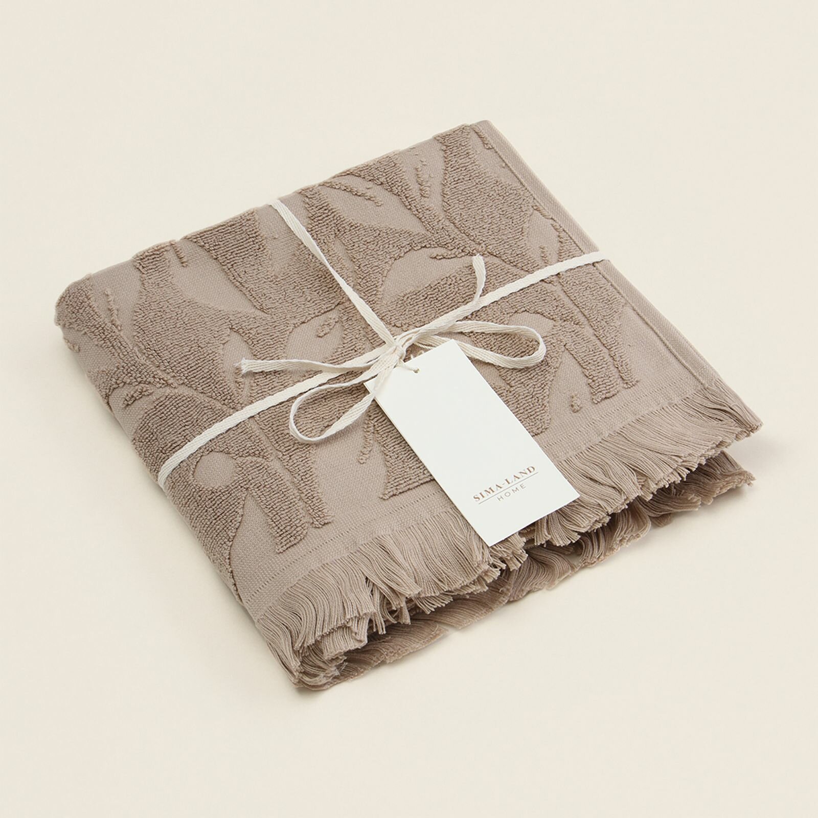 фото Полотенце махровое, полотенце банное, полотенце махровое банное, полотенце для волос SL HOME: Boho "Айвори" 90х150 см, 100% хлопок, 520 г/м2