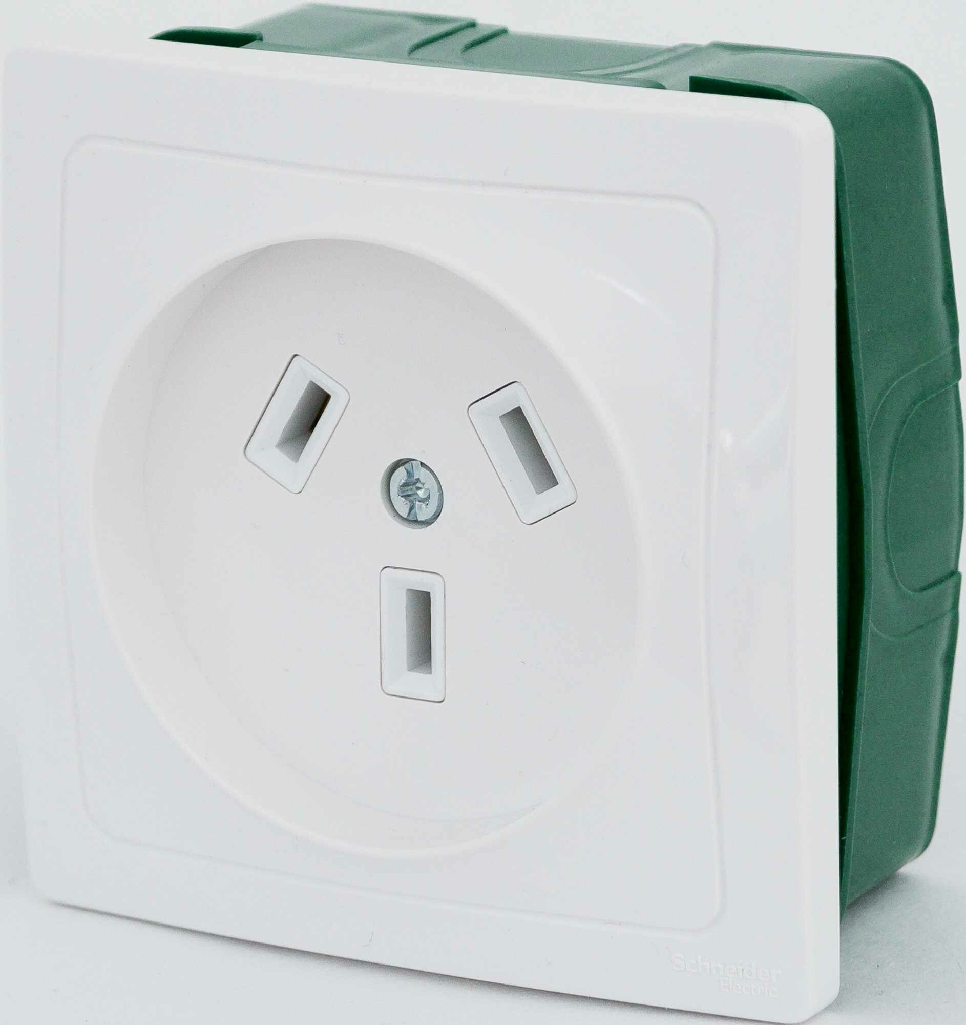 Комплект силовой встраиваемый Schneider Electric W59 розетка, вилка, монтажная коробка, цвет белый - фото №6