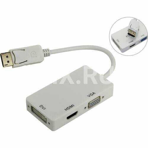 адаптер переходник с mini displayport на hdmi vga dvi Переходник DisplayPort -> HDMI/DVI/VGA Orient C309W