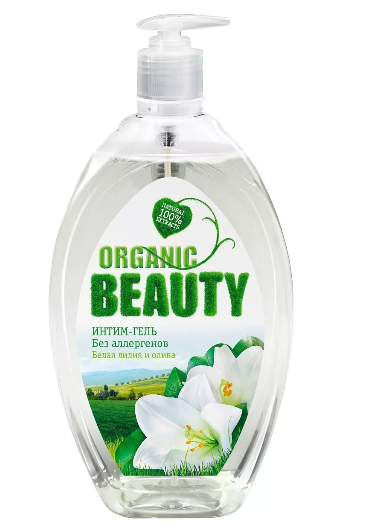 БИГ, ORGANIC BEAUTY, Интим-гель, Белая лилия и Олива, 500 мл