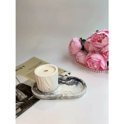 Аромасвеча с декоративным набором из гипса 2 предмета №4