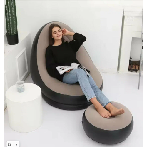 Надувное кресло с пуфом