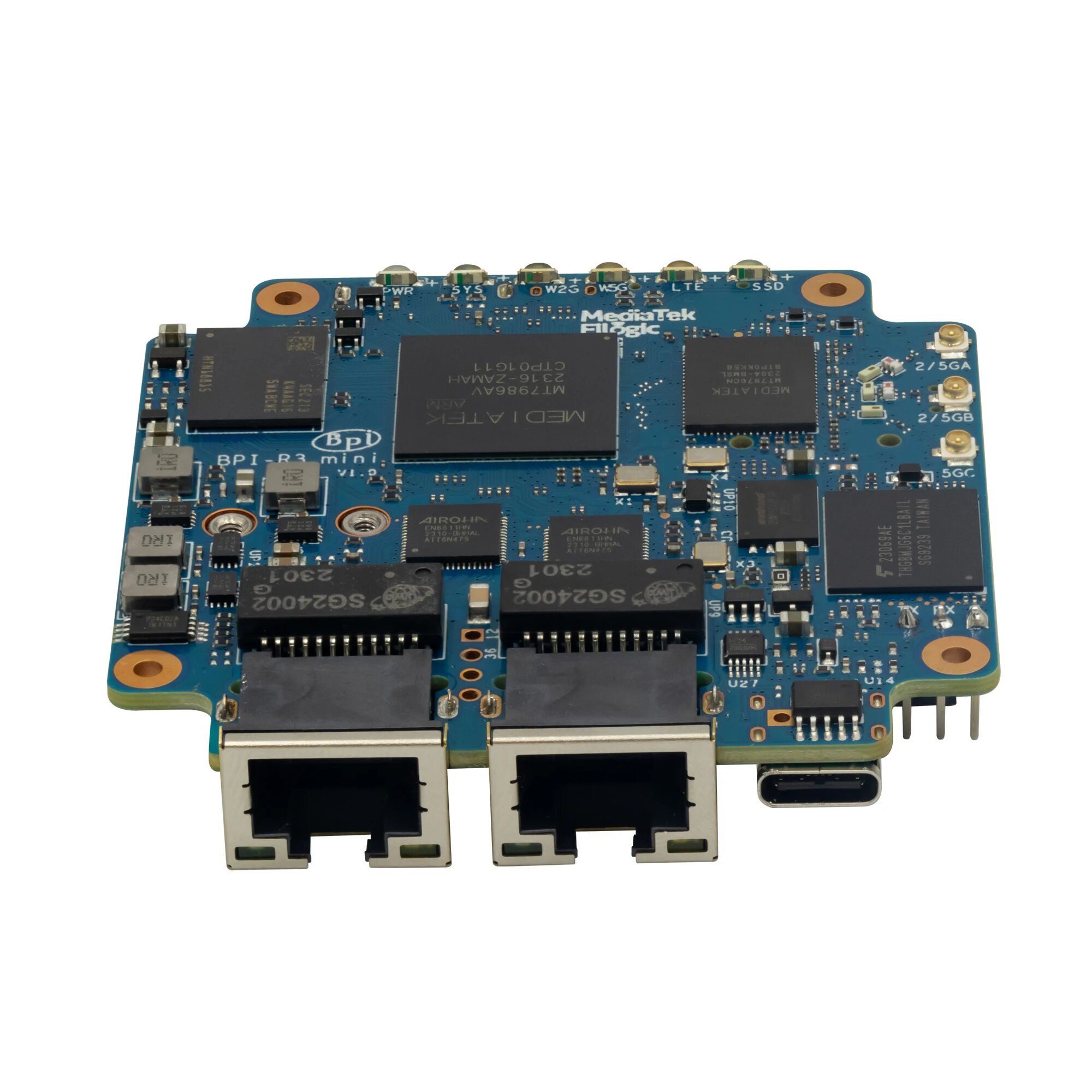 Мини-маршрутизатор Banana Pi BPI-R3, R3 Mini Gray Case 1 — фото 1