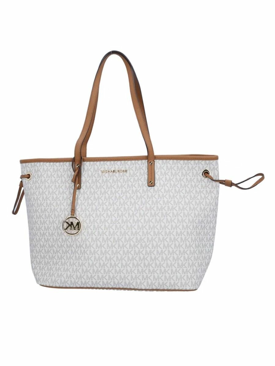 фото Женская сумка тоут на плечо Michael Kors Jet set travel белая