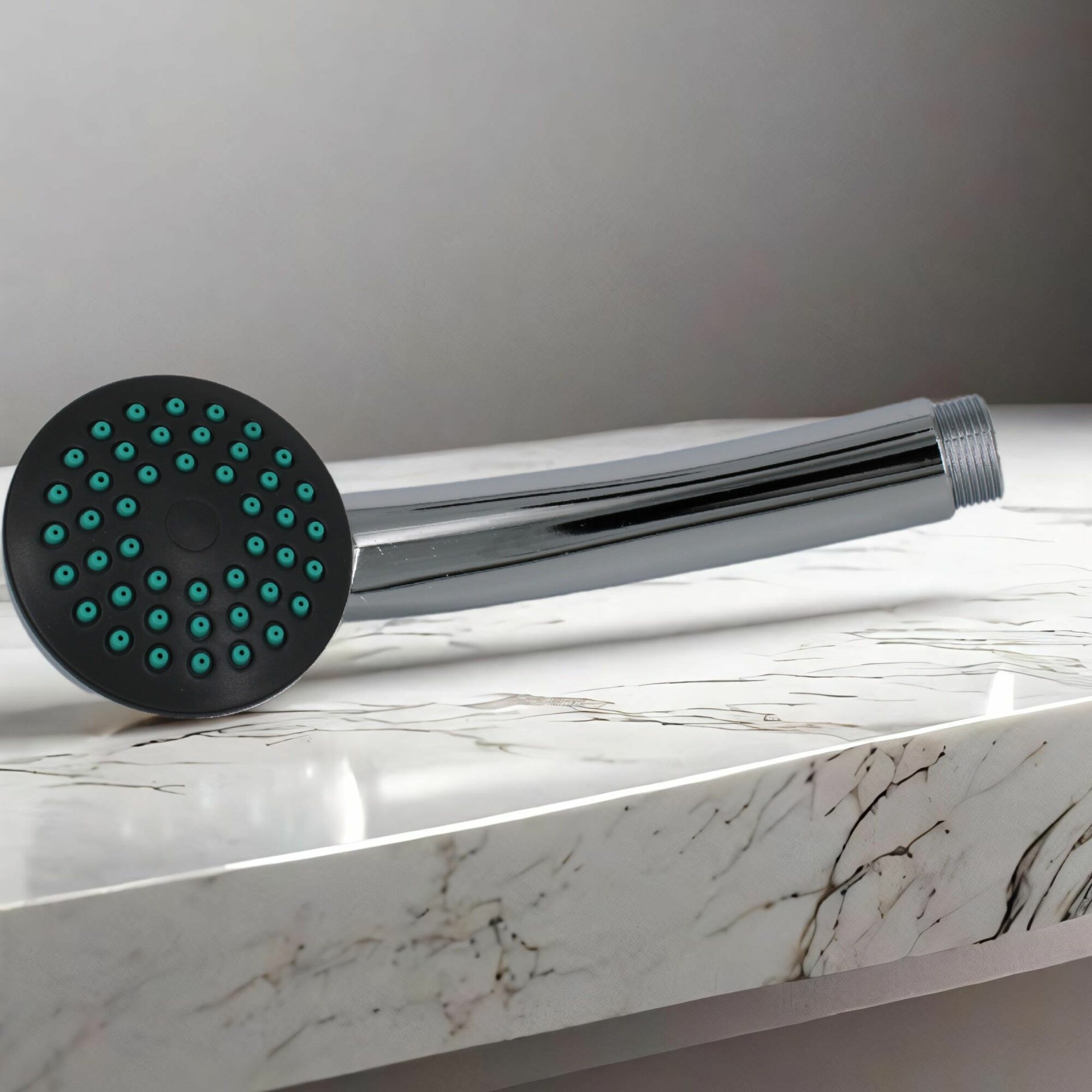 фото Лейка для душа MELODIA MKP20549, 1 режим, 65мм, м22 (отечественные шланги), хром, серый