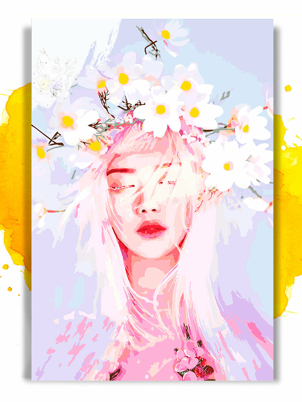 Картина по номерам на холсте Asian flower, 40 х 60 см