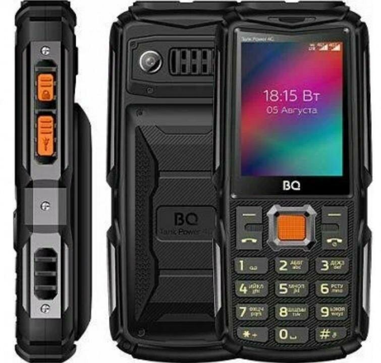 Мобильный телефон BQ 2410L Tank Power 4G черный\темно-серый