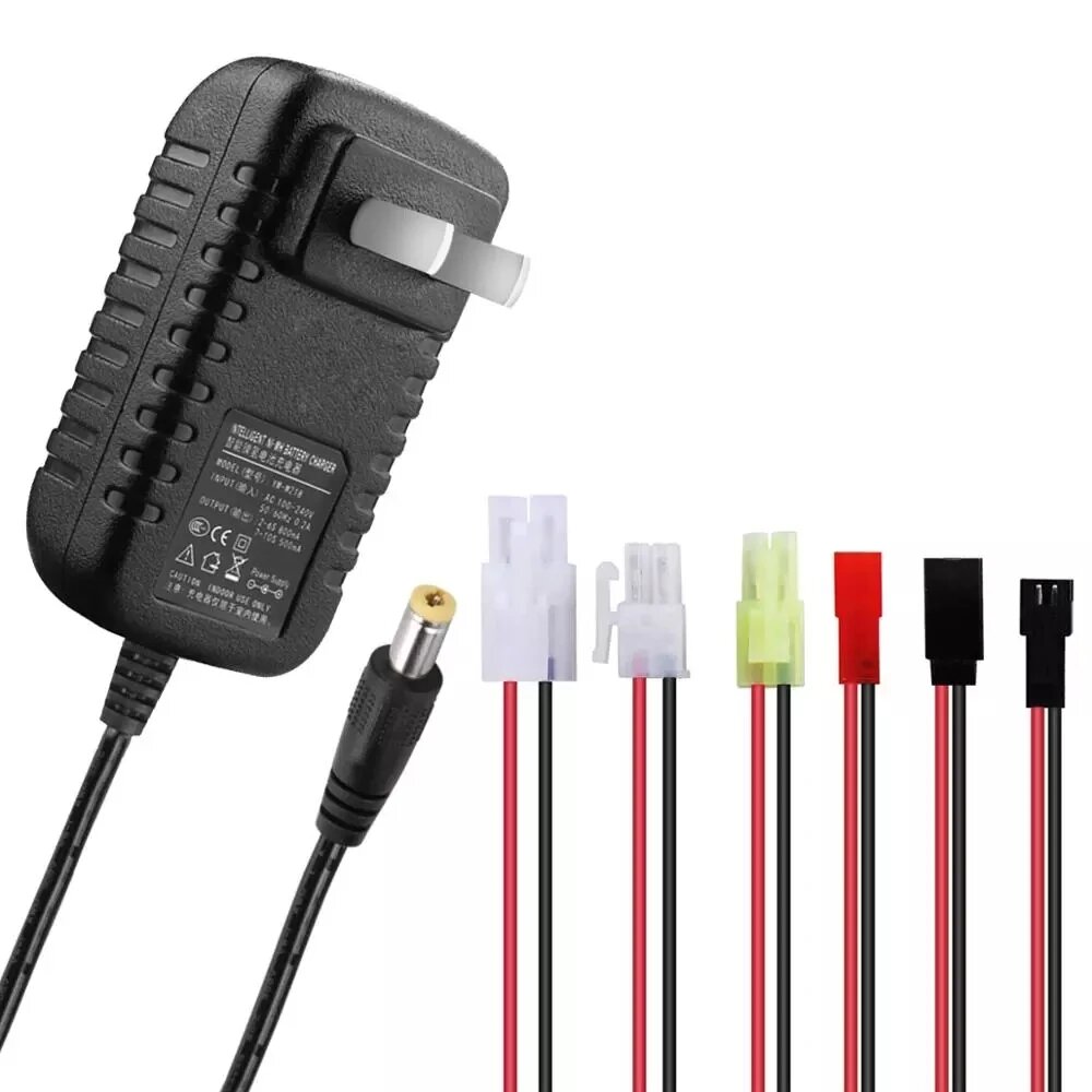 HTRC Зарядное устройство для аккумуляторов NiMH/NiCd 6 разъемов, EU plug — фото 1