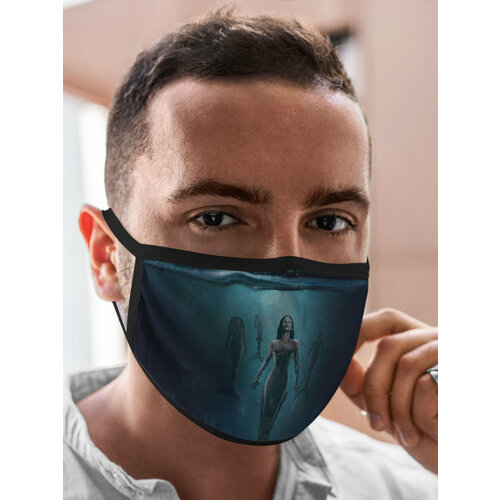 Маска многоразовая защитная Популярные иллюстрации Мифические существа Русалка 468₽