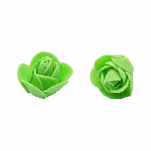 Цветочек Розочка из фоамирана 35мм уп 10шт зеленый 240₽