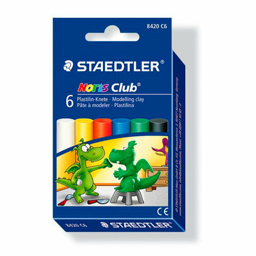 Набор пластилина Staedtler Noris Club 6 цветов Картонная коробка 294₽